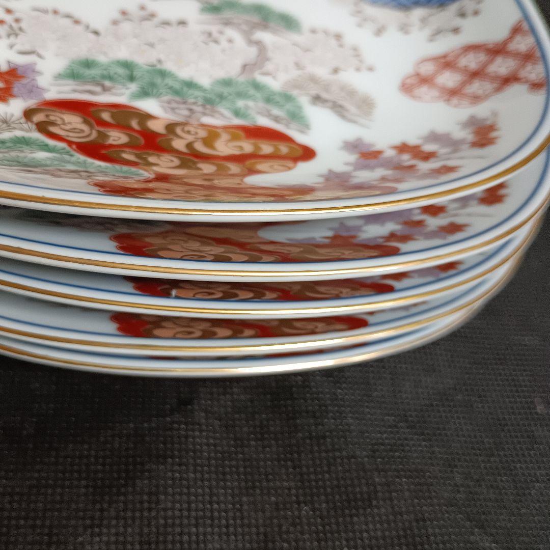 有田焼 其泉窯 染錦 銘々皿 5枚セット