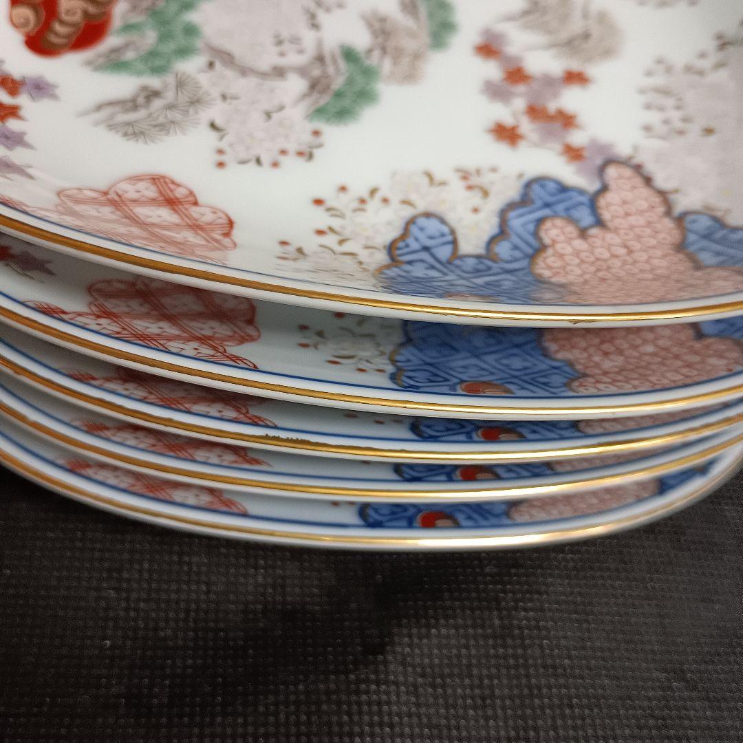 有田焼 其泉窯 染錦 銘々皿 5枚セット