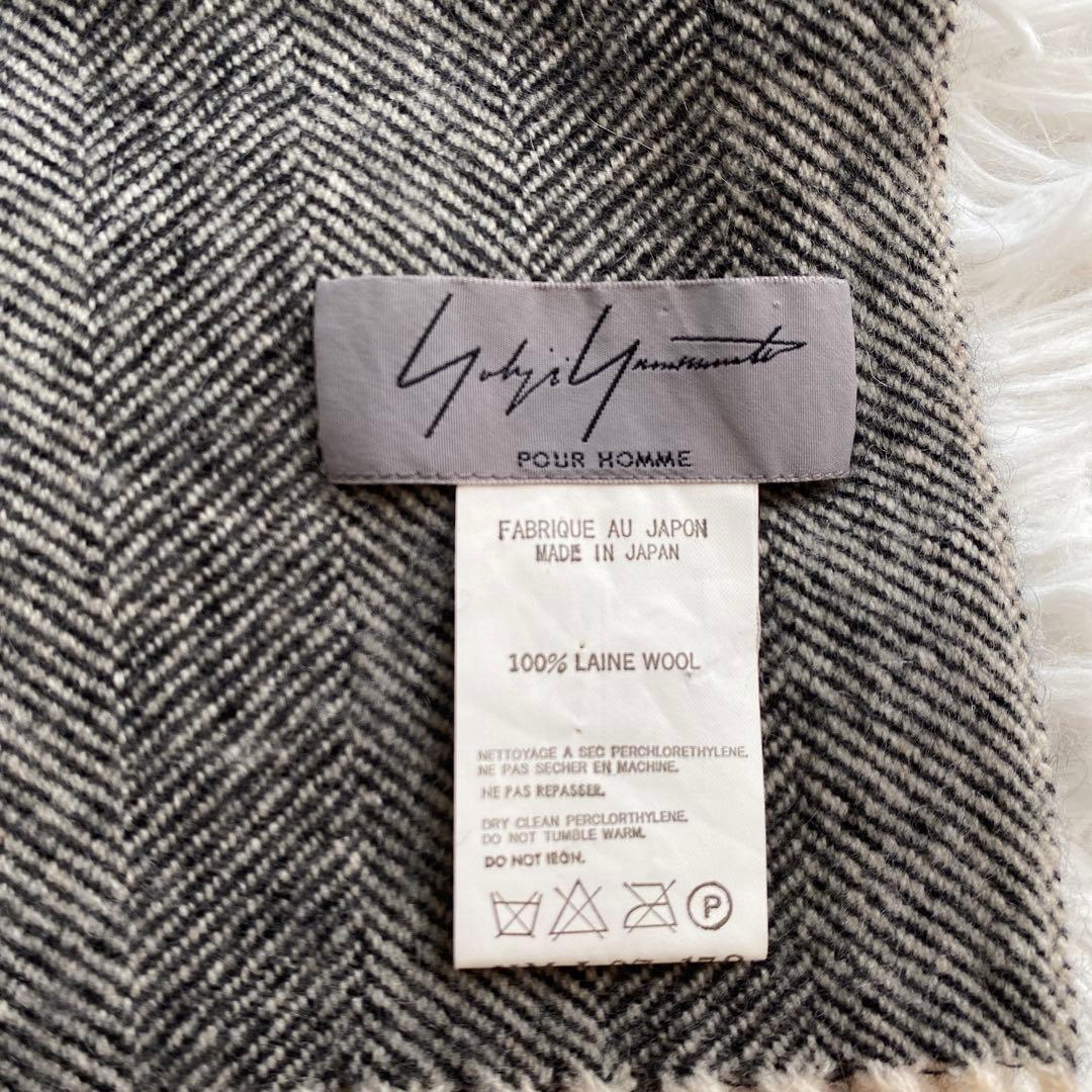 Yohji Yamamoto POUR HOMME☆マフラー ヘリンボーン