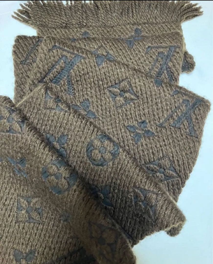 美品 LOUIS VUITTON マフラー　モノグラム ロゴマニア エシャルプロ