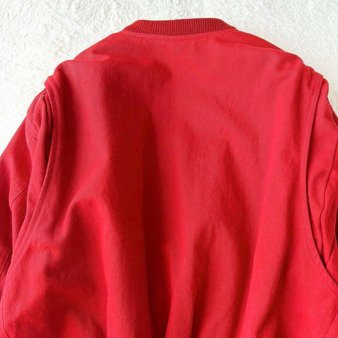 ピンクハウス ビンテージブルゾン ワッペン 裏地チェック 赤 フリーサイズ