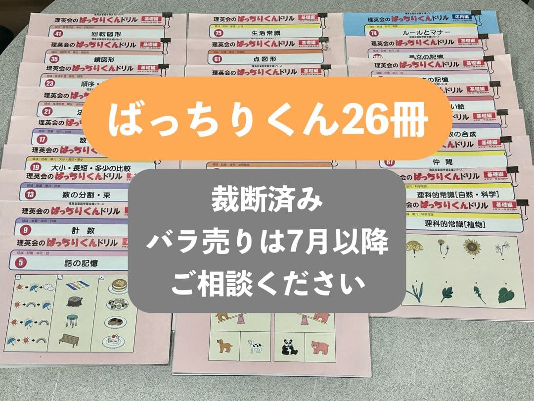 【裁断済み】ばっちりくん基礎編(1冊のみ応用) 全26冊