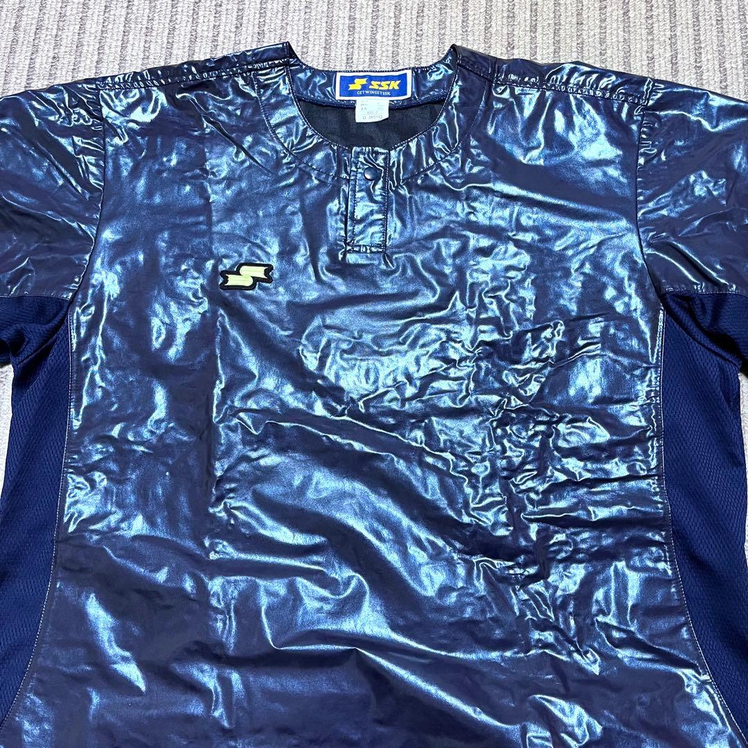 SSK 高校野球部 ピステ Vジャン ウィンドシャツ グラコン ジャンパー 光沢