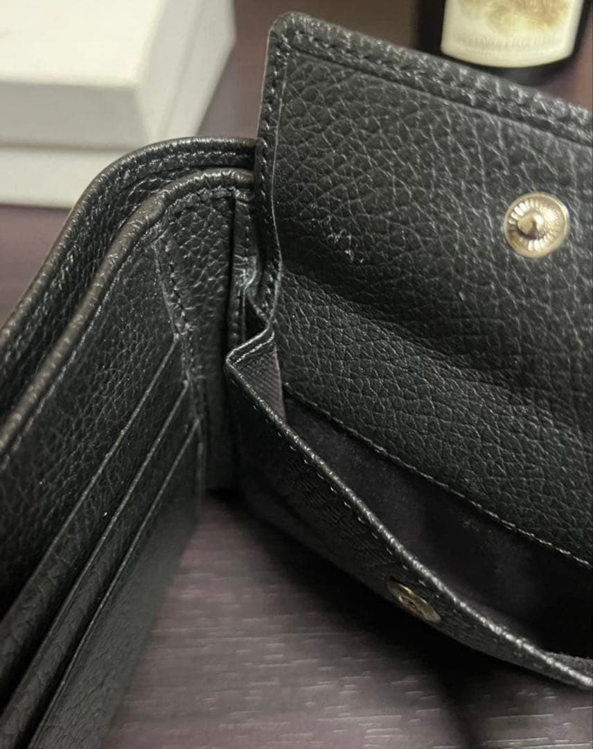 Vivienne Westwood 黒 レザー 二つ折り財布