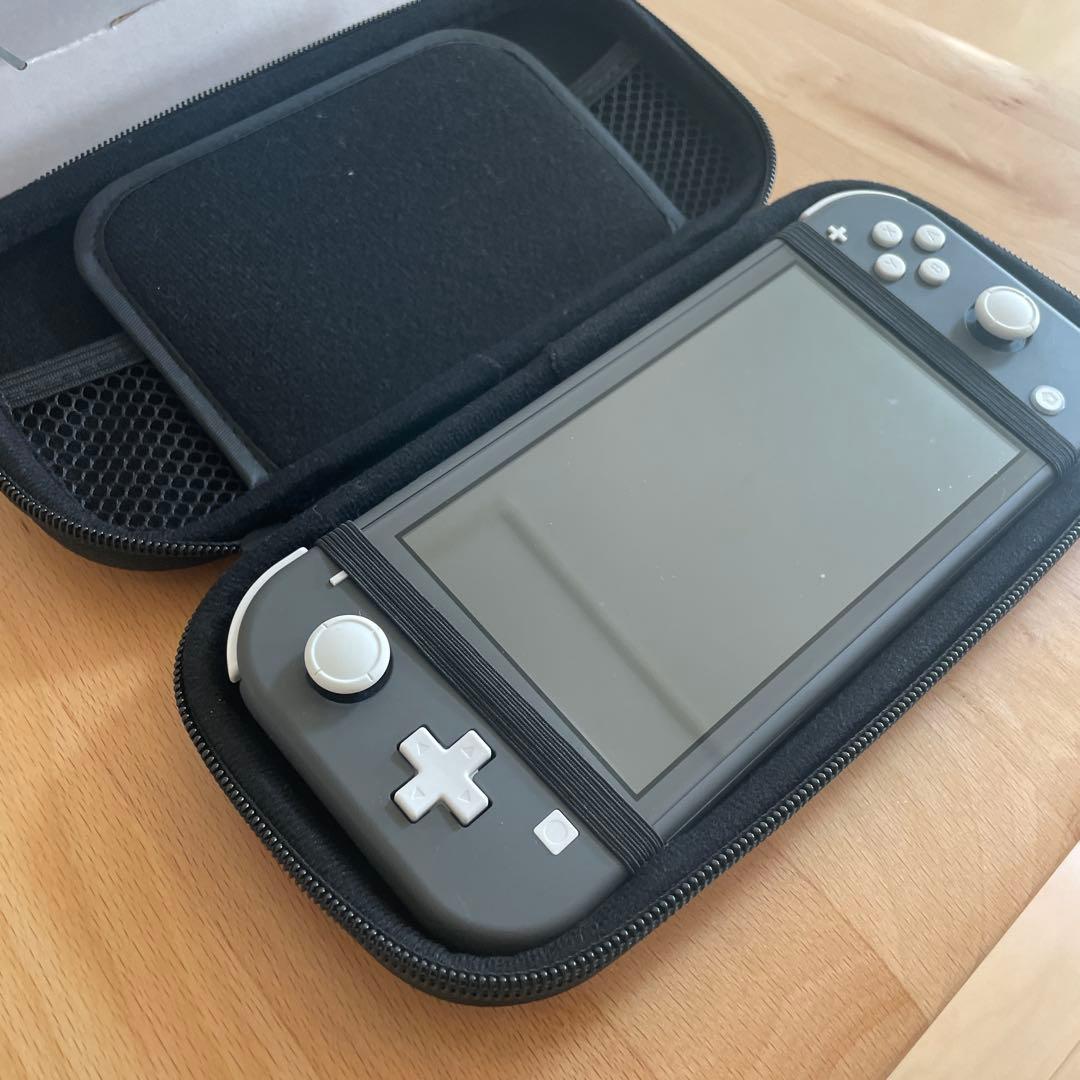 Nintendo Switch Lite グレー 箱・充電器、専用ケース付き