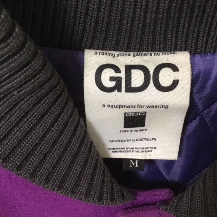 GDC ウール　スタジャン　90s 裏原　レア　M パープル　紫　ストリート