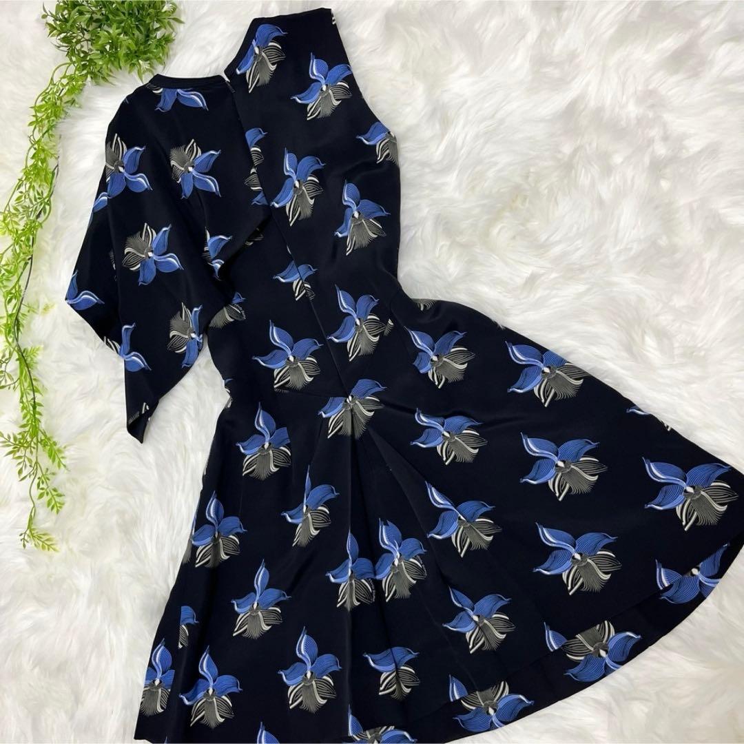 FENDI フェンディ オーキッド アシンメトリー ワンピース 15ss ドレス