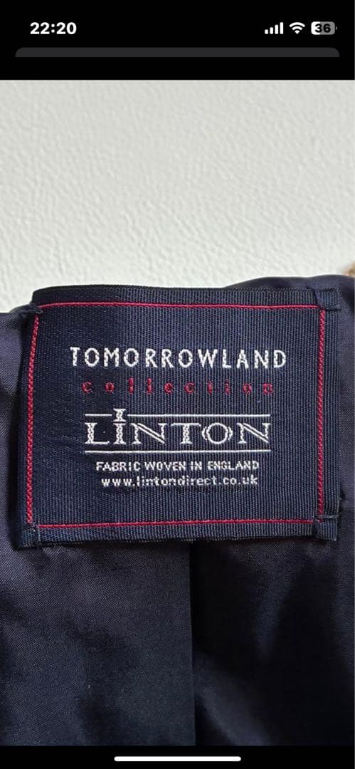 トゥモローランド　英国リントン社ツイードノーカラージャケット　36 S