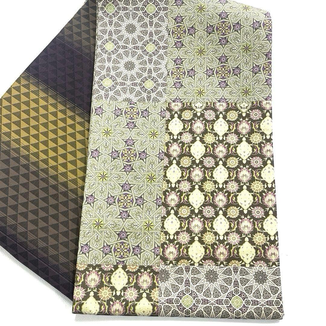 専用帯5056 4189 二点セット ●高級 正絹 落款作家物 更紗 伝承