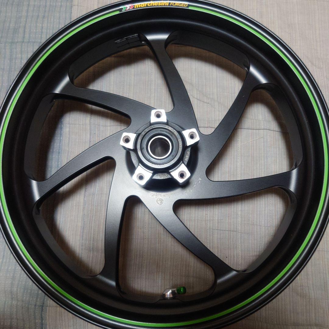 カワサキ純正marchesini ホイール ブラック 5スポーク グリーンライン