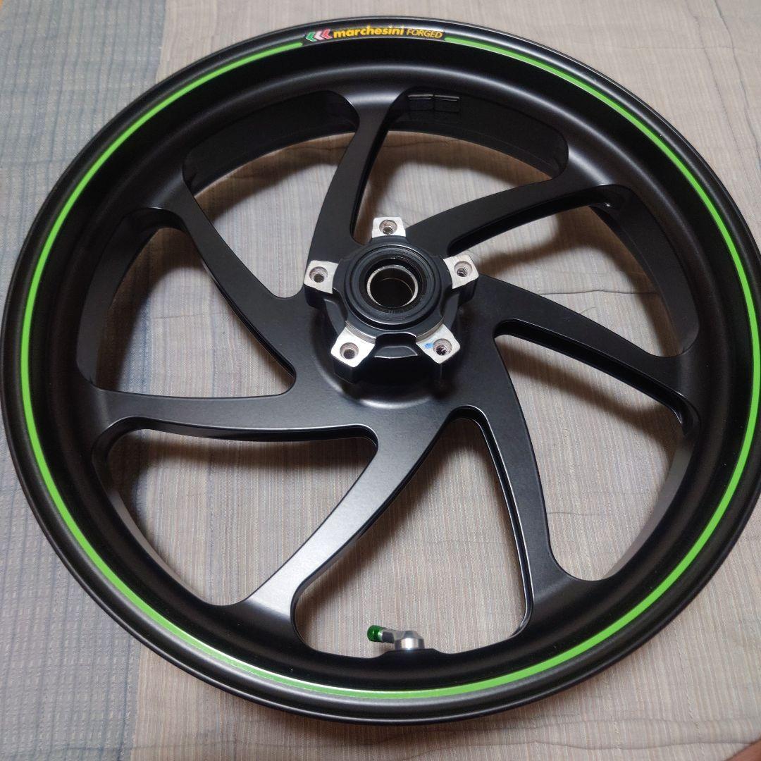 カワサキ純正marchesini ホイール ブラック 5スポーク グリーンライン