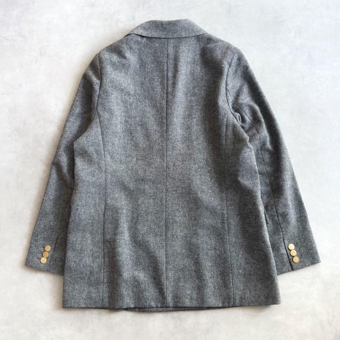 美品 ◆ Mila Owen 金釦ダブルブレストツイードロングブレザー　25SS