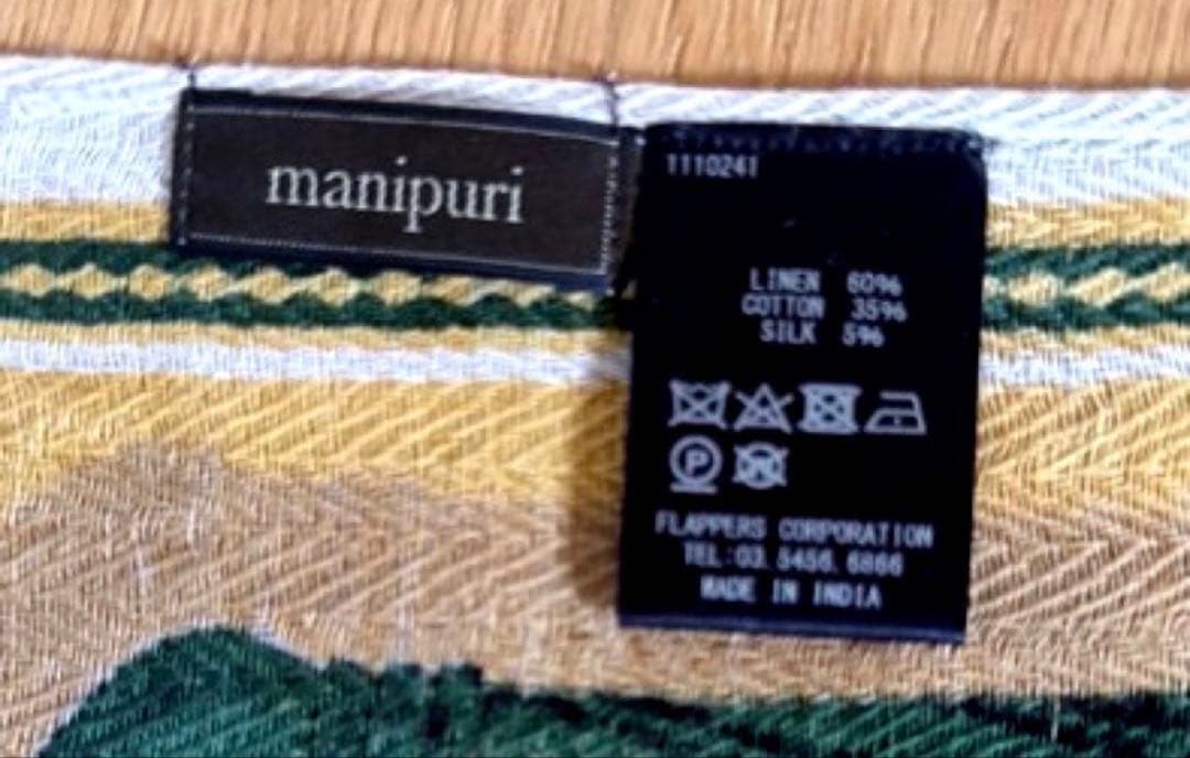 人気完売商品manipuri 大判マニプリストール リネン×コットン×シルク