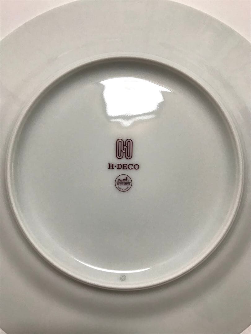 エルメス　Hデコ　デザートプレート　レッド　ルージュ　HERMESお皿洋食器　赤