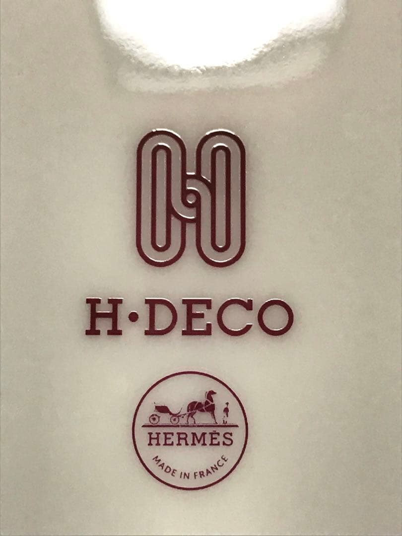 エルメス　Hデコ　デザートプレート　レッド　ルージュ　HERMESお皿洋食器　赤