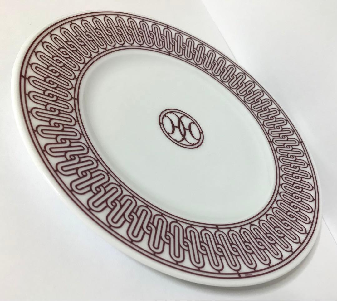 エルメス　Hデコ　デザートプレート　レッド　ルージュ　HERMESお皿洋食器　赤