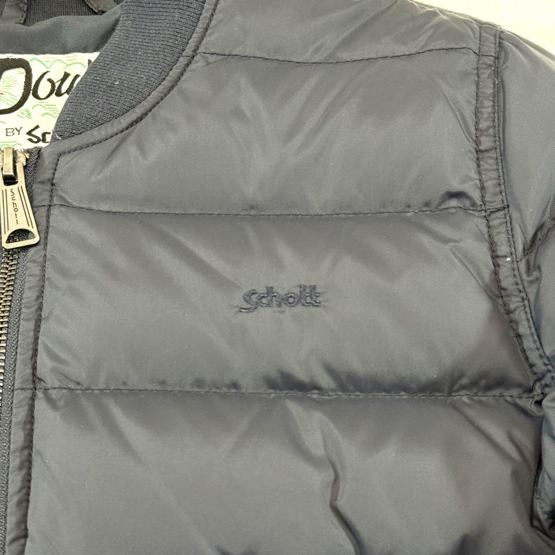 ショット ダウンジャケット ネイビー S 中綿 MA-1型