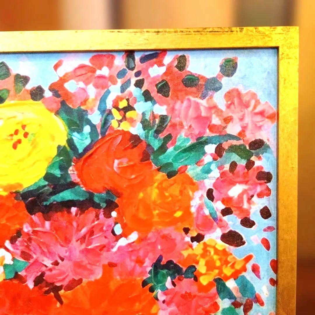 Francfranc 油彩画 花瓶の花