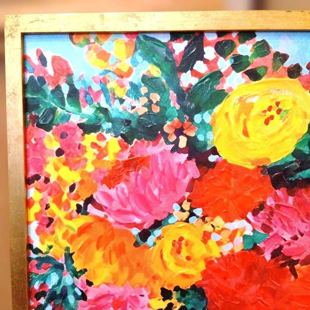 Francfranc 油彩画 花瓶の花