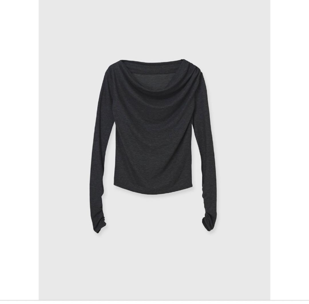 ギャザードレープカットトップス　アニュアンス