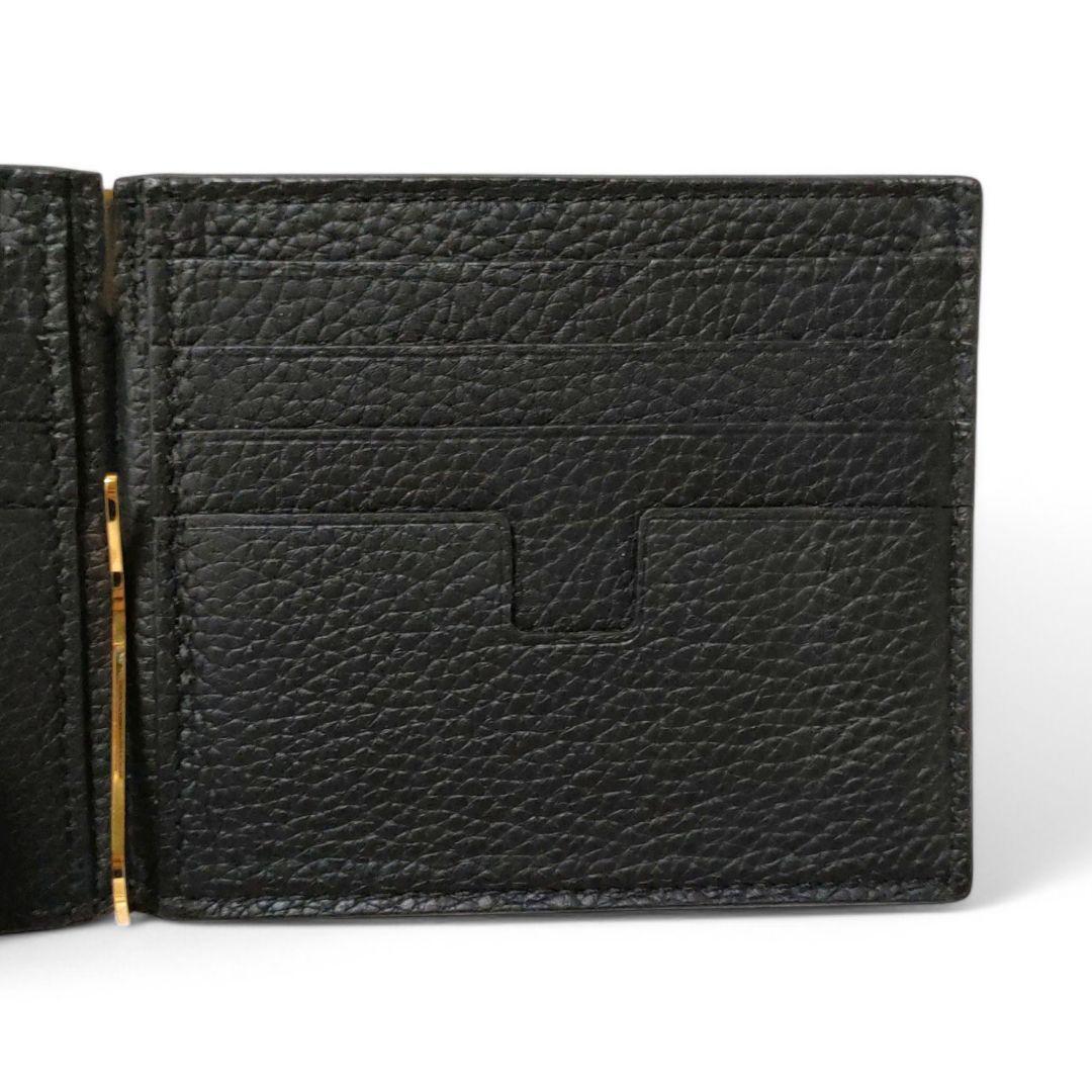 ＊新品同様　TOM FORD　マネークリップ　財布　ゴールド金具　ブラック