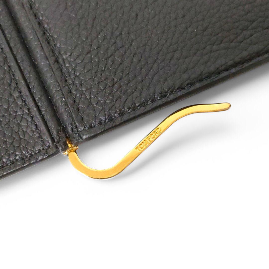 ＊新品同様　TOM FORD　マネークリップ　財布　ゴールド金具　ブラック