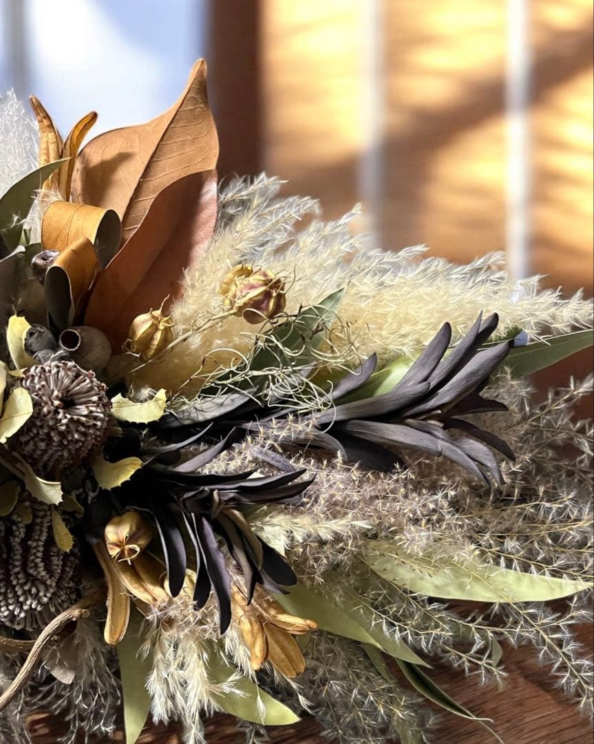 [確認ページ] ネイティブドライフラワー横長スワッグ 大型サイズ60㎝