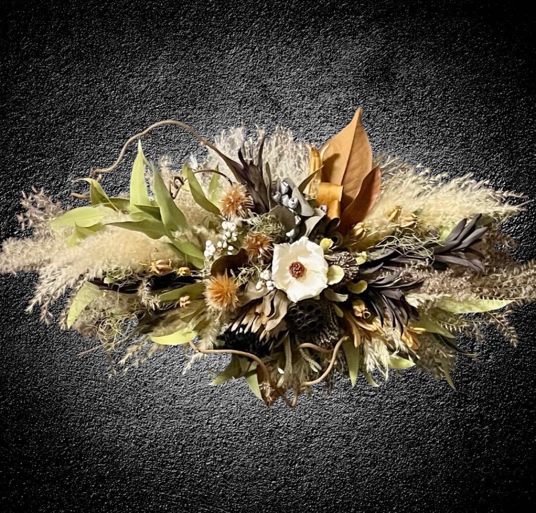 [確認ページ] ネイティブドライフラワー横長スワッグ 大型サイズ60㎝