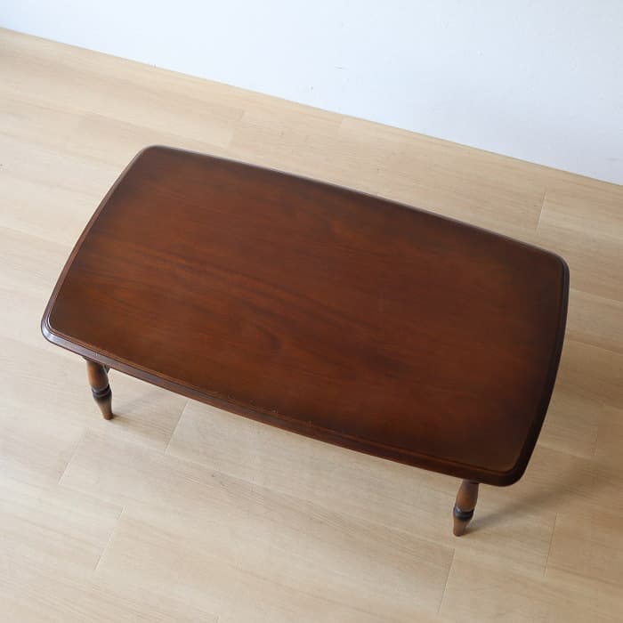 アンティーク カリモク センターテーブル コロニアル ラタン レトロ