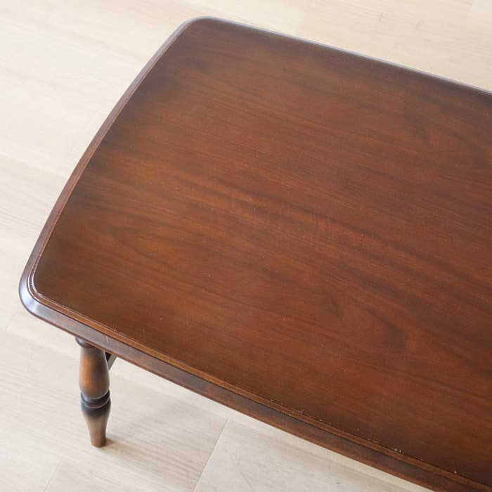 アンティーク カリモク センターテーブル コロニアル ラタン レトロ