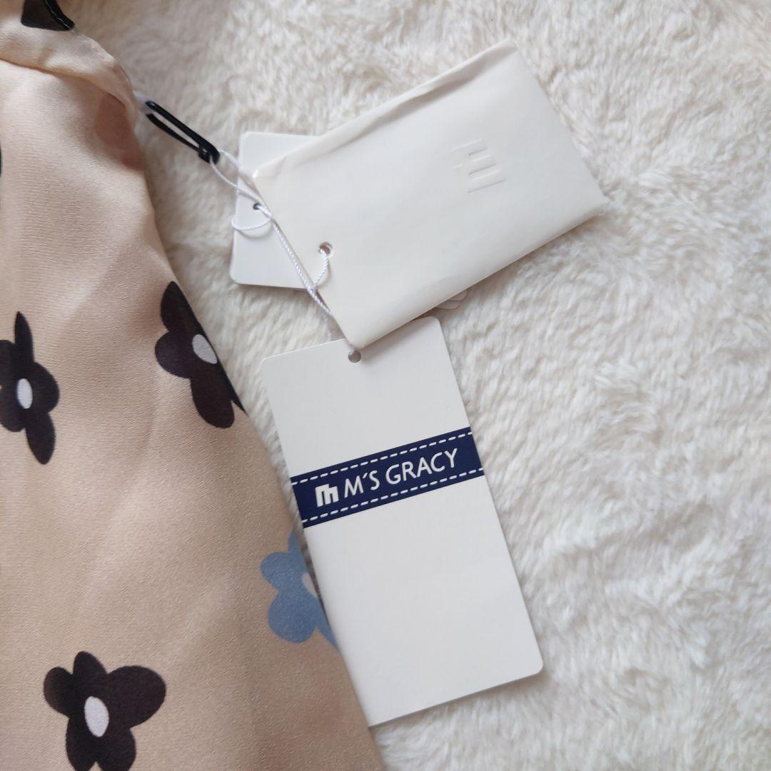 新品タグ付き M’S GRACY 花柄 リボン チュニック 大きいサイズ 42