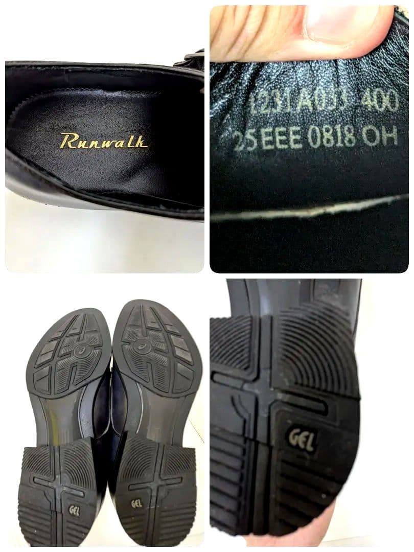 未使用品級　ASICS Runwalk ダブルモンクシューズ 25EEE