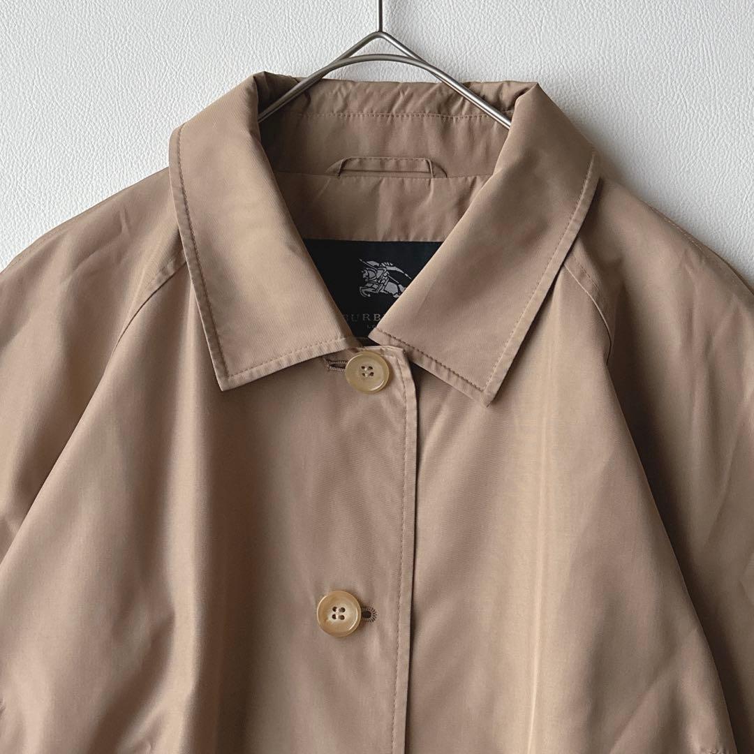 希少サイズ4L相当✨バーバリーロンドン　シルク混ステンカラーコート　Aライン