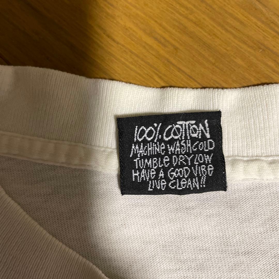 Old Stussy 80年台後期 黒タグ ベスパ 白色 Tシャツ Lサイズ