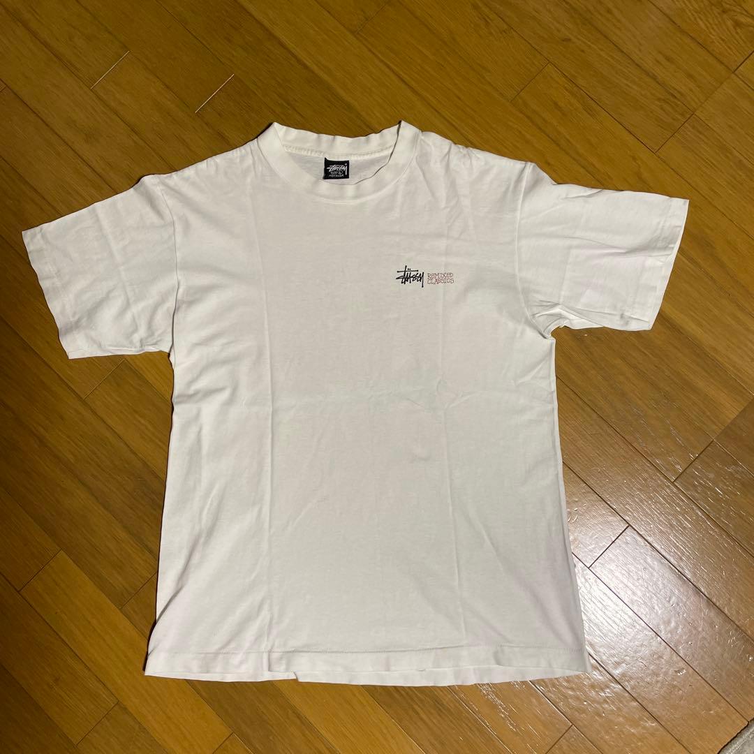 Old Stussy 80年台後期 黒タグ ベスパ 白色 Tシャツ Lサイズ