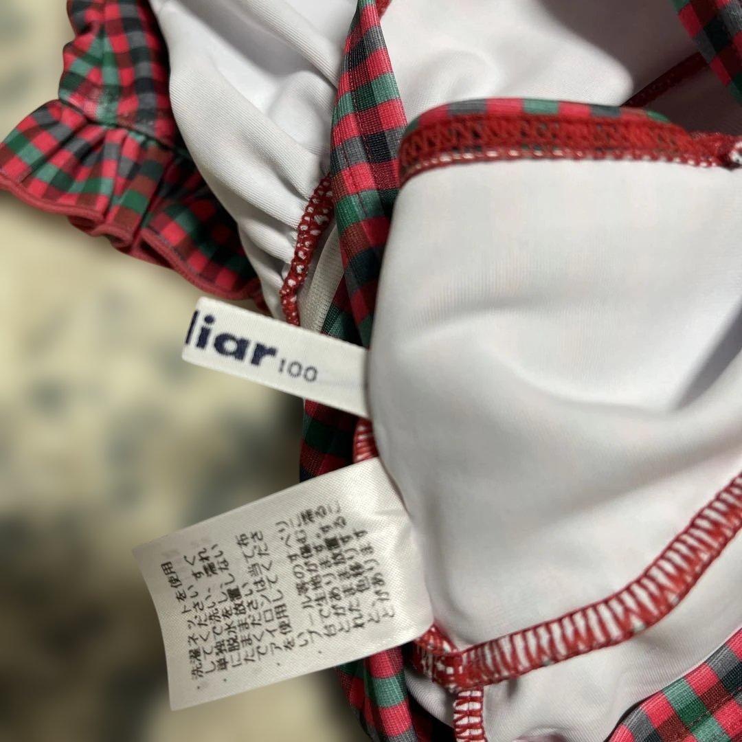 a*i様 着2回！　familiar 現行品　セパレート水着 100cm チェッ