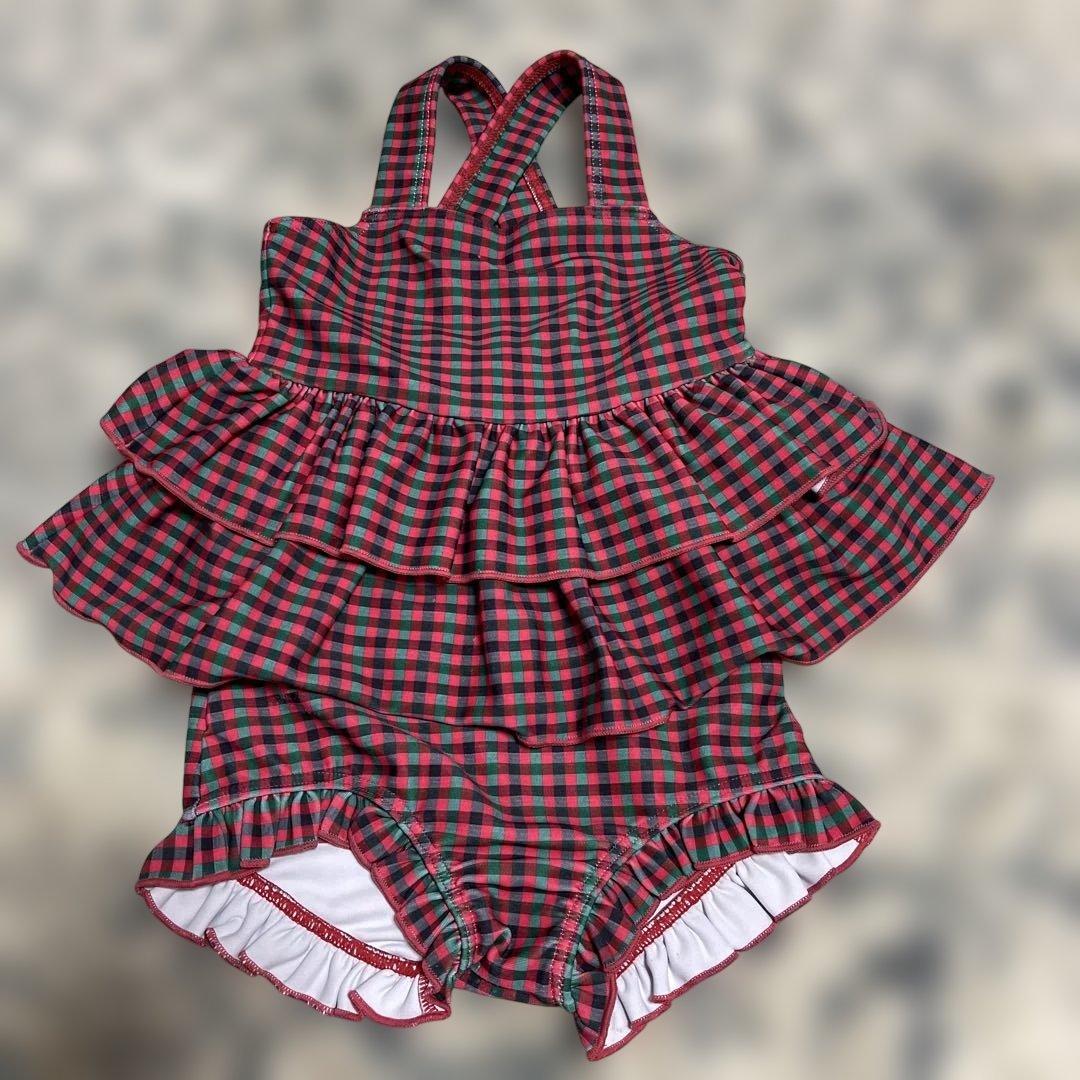 a*i様 着2回！　familiar 現行品　セパレート水着 100cm チェッ