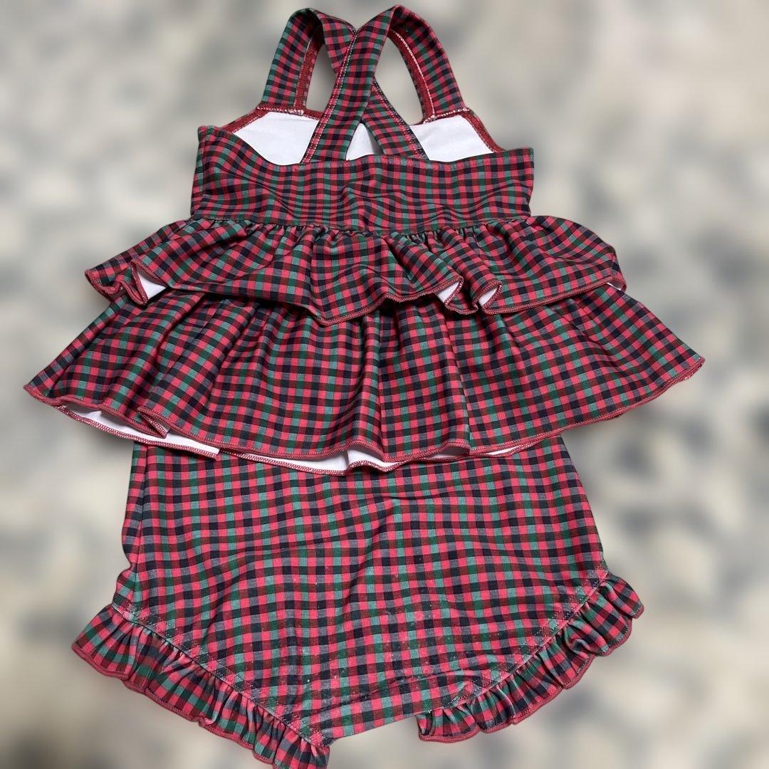 a*i様 着2回！　familiar 現行品　セパレート水着 100cm チェッ