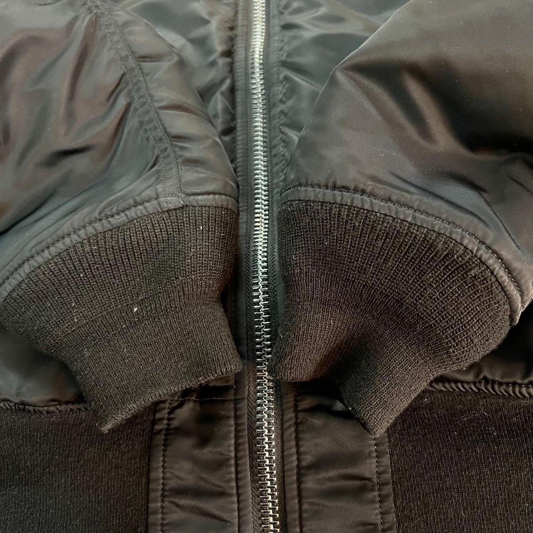 ALPHA INDUSTRIES フライトジャケット MA-1 ブラック　短丈