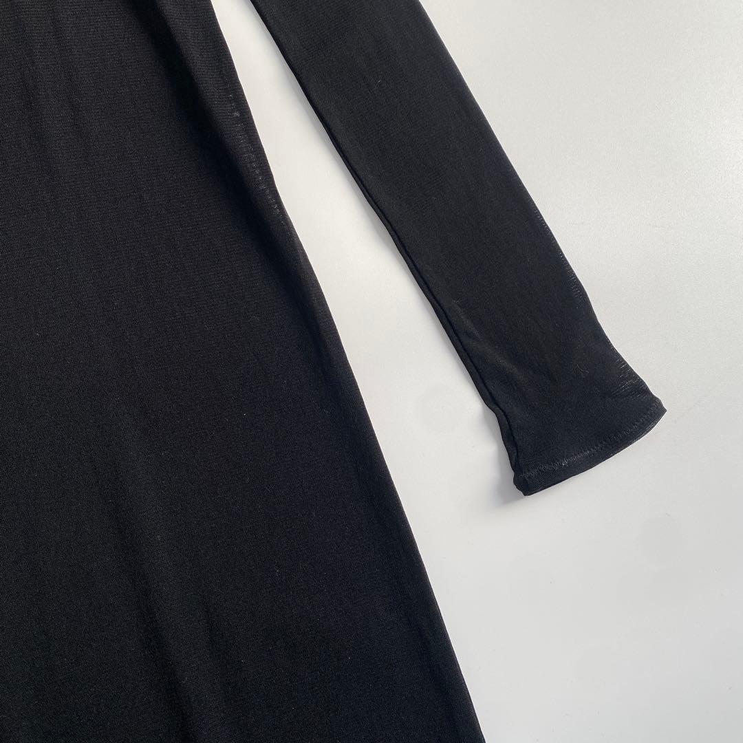 美品 ENOF sheer stretch onepiece イナフ ブラック