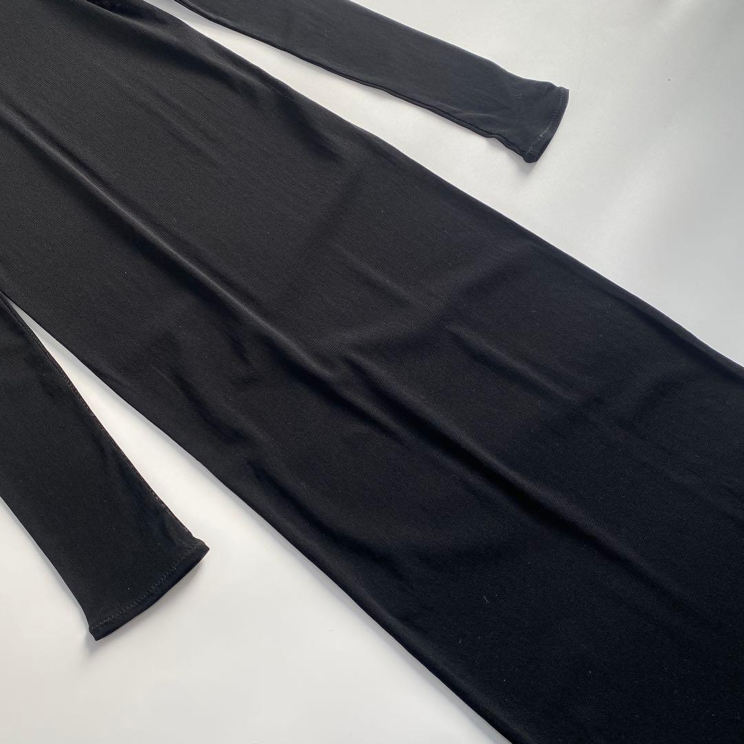 美品 ENOF sheer stretch onepiece イナフ ブラック