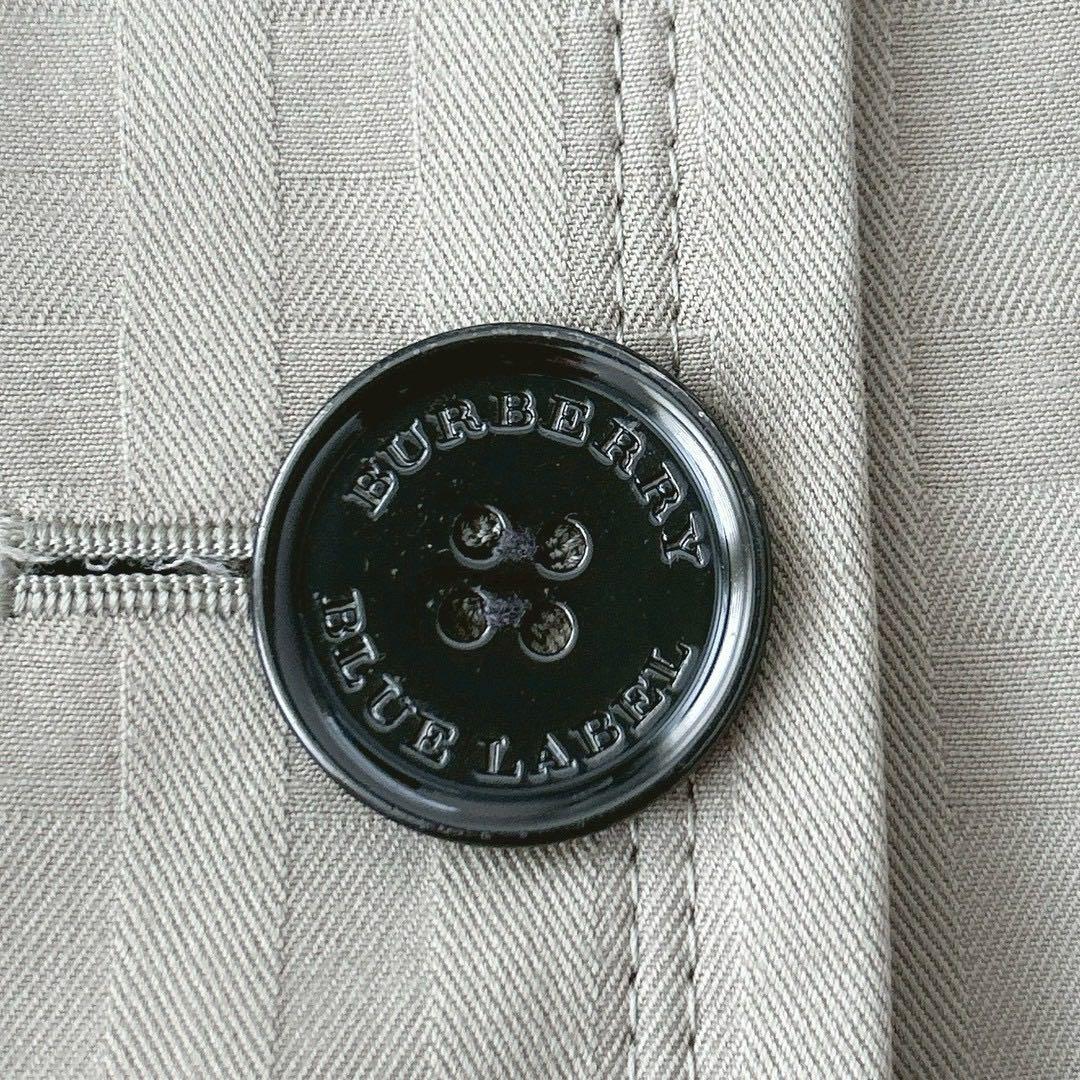 バーバリーブルーレーベル　トレンチコート　シャドーチェック　ベージュ　ベルト　S