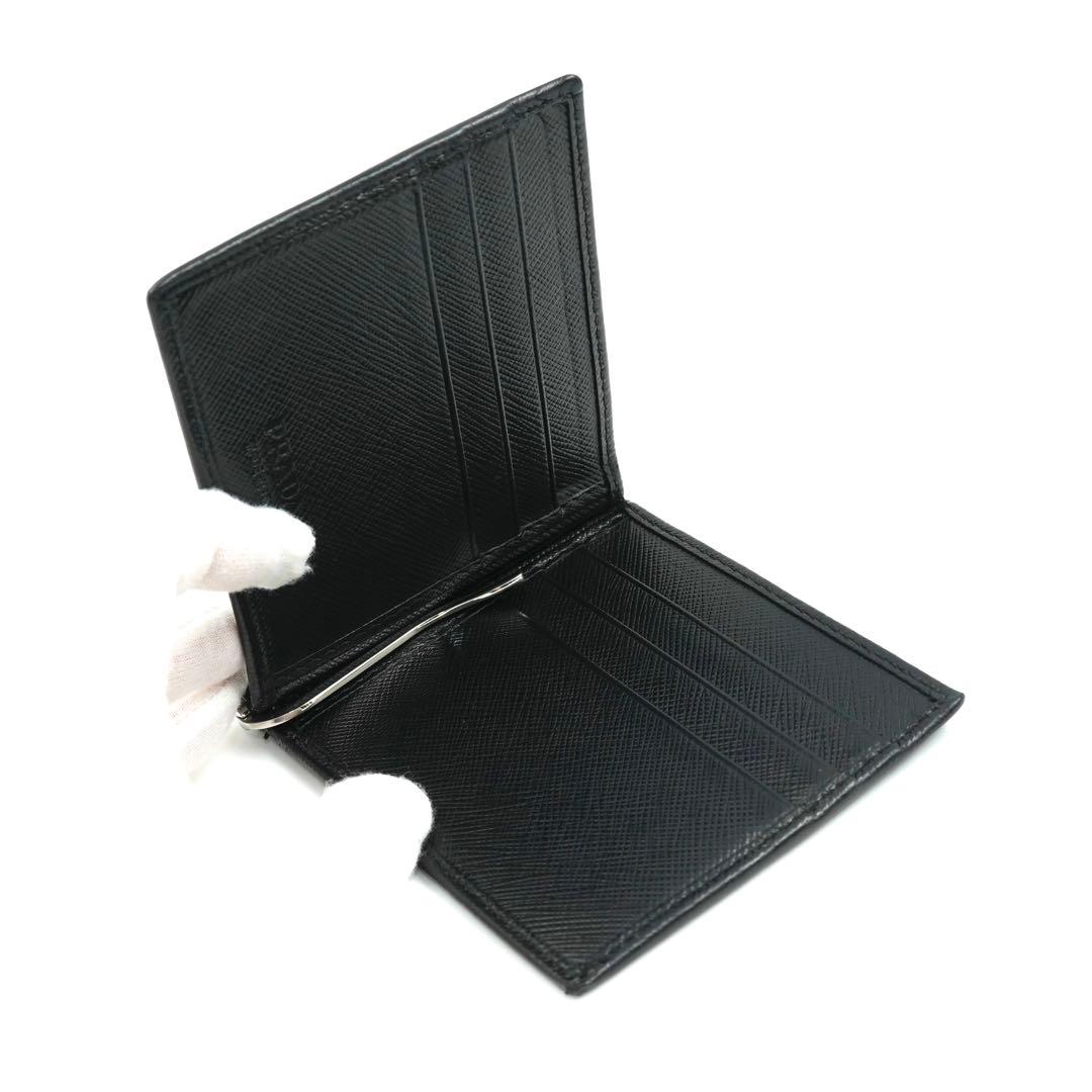 ✨未使用に近い✨　PRADA 札入れ　マネークリップ　サフィアーノ　折り財布