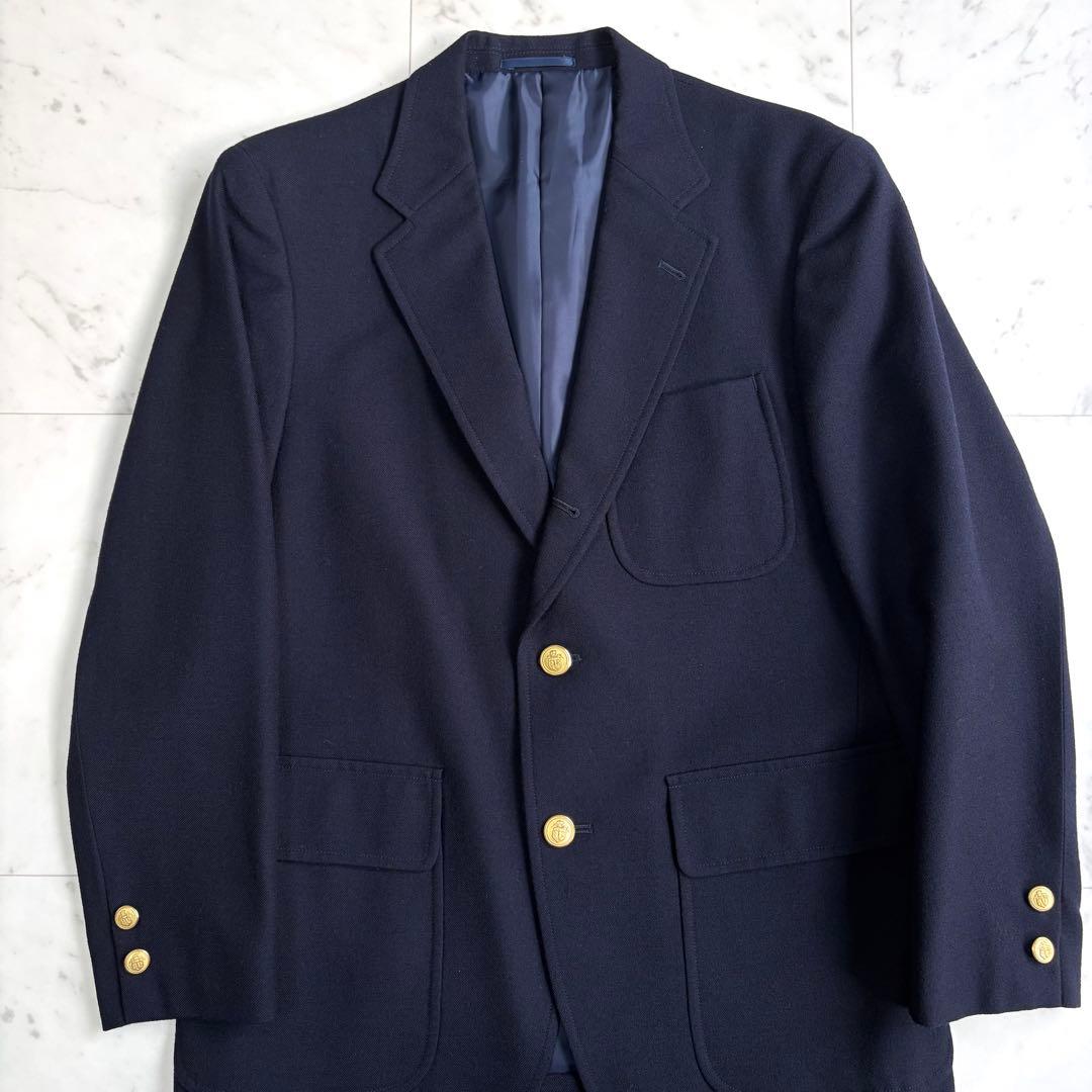 美品 ジェイプレス 紺ブレ テーラードジャケット 金ボタン 3B 160