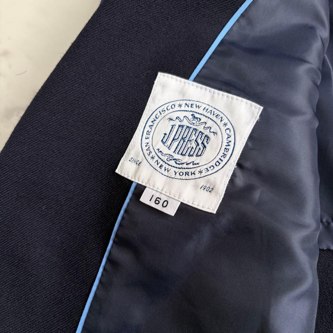 美品 ジェイプレス 紺ブレ テーラードジャケット 金ボタン 3B 160