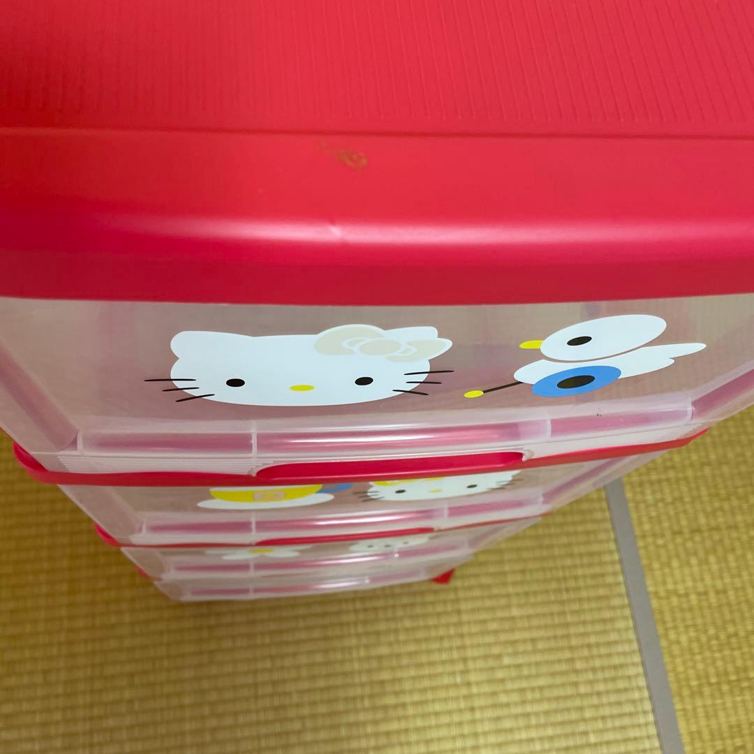 レトロ キティ 収納ケース 引き出し 4段 チェスト