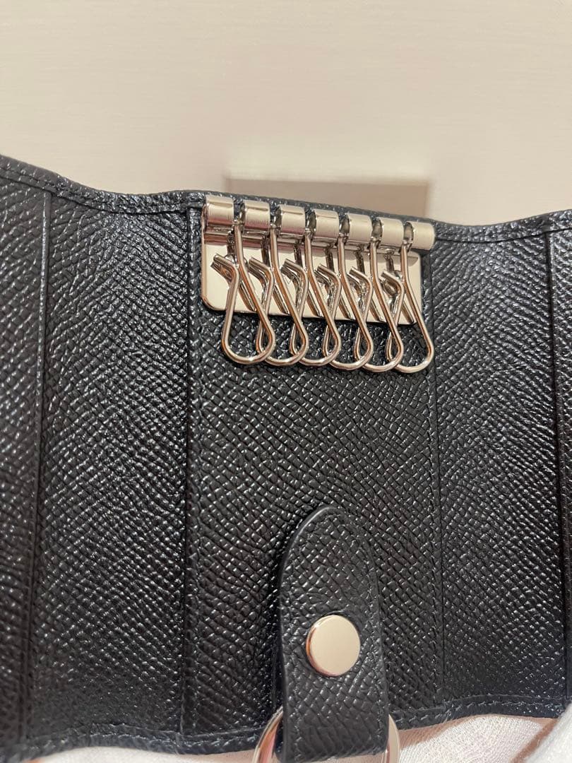 新品　ブルガリ 革 6本 グレインレザー スモールキーホルダー