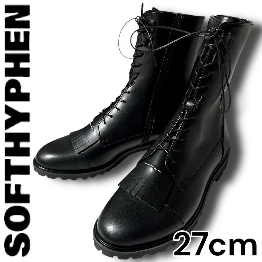 新品 定85,800円 ソフトハイフン ミスタージェントルマン ブーツ ブラック