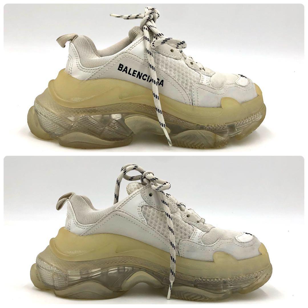 【極美品✨】BALENCIAGA TRIPLE S クリアソール スニーカー 白