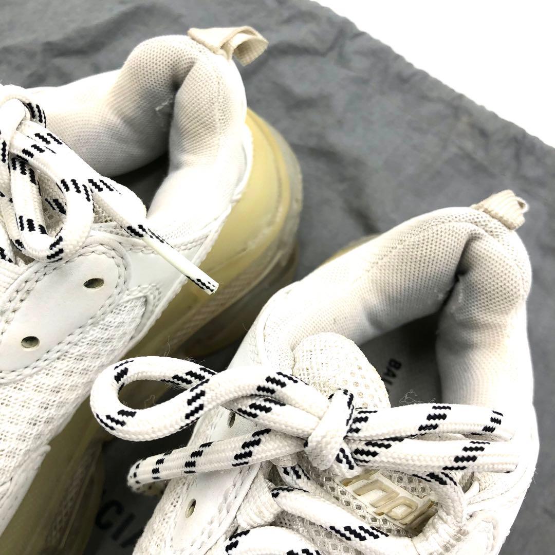 【極美品✨】BALENCIAGA TRIPLE S クリアソール スニーカー 白